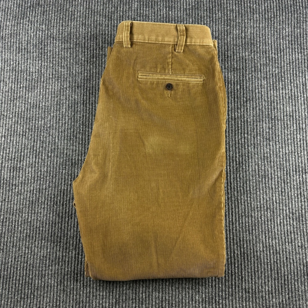 Orvis Men Tan Brown Corduroy Pants Straight Leg Sporting Traditions Chinos